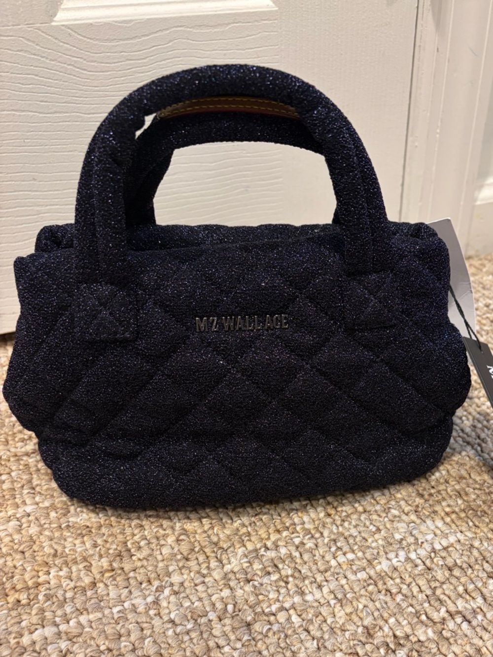 MZ Wallace Quilted Mini Tote - Midnightt Shimmer- XS